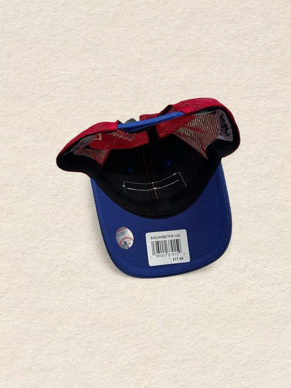 Kids Cubs Blue and Red Mesh Baseball Cap - Adjustable